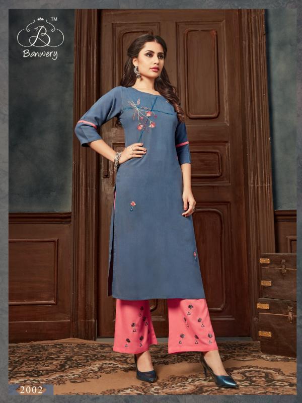 Banwery Kangana 2-Rayon-Kurti-With-Bottom